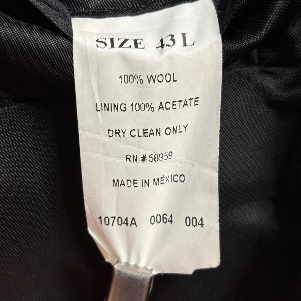VTG Harold Powell 100% Wool Suit 43L 37x30 Men Gray 2 Piece Blazer Pants Classic